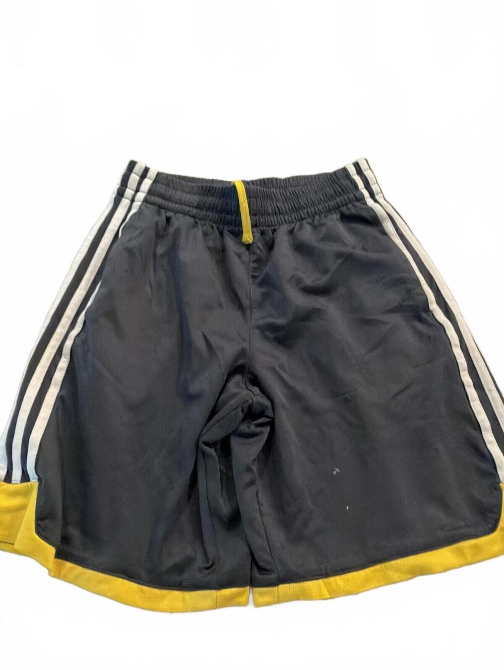 Adidas Boys Medium Black and Yellow Athletic Shorts